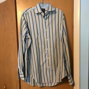 Men's Tailorbyrd Striped Button Down-Extra Large